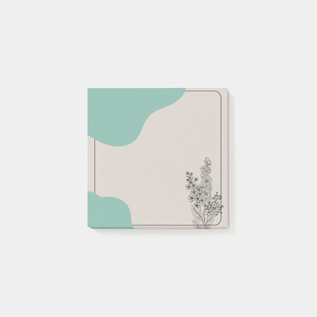 Quiet Botanicals Floral Post-it Notes (Front)