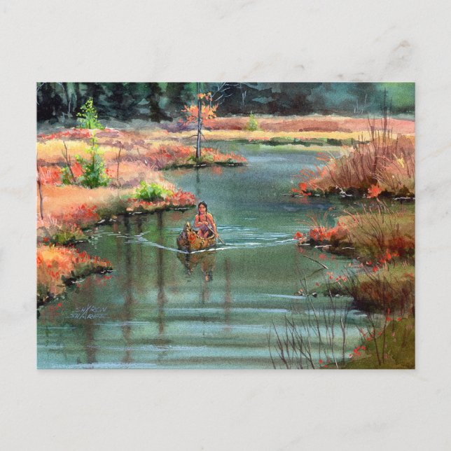 QUIET CANOE by SHARON SHARPE Postcard (Front)
