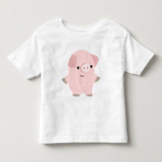 Quiet Cartoon Pig custom kids T-shirt