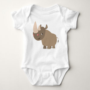 Quiet Cartoon Rhino Baby Apparel Baby Bodysuit