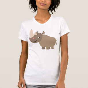 Quiet Cartoon Rhino Women T-shirt