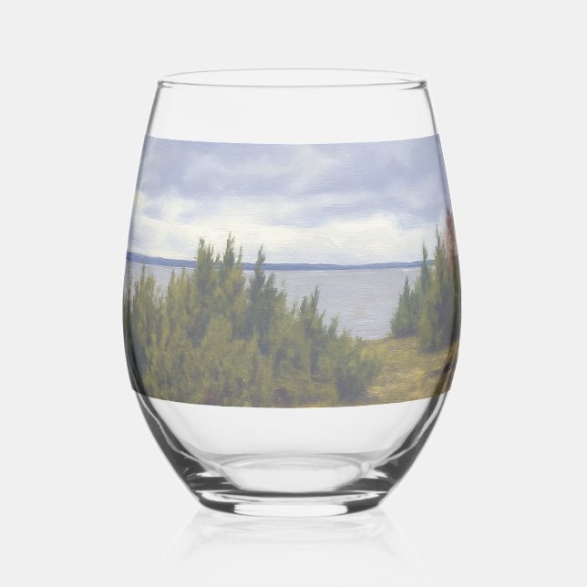 Quiet Coast of Vormsi Stemless Wine Glass (Front)