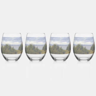 Quiet Coast of Vormsi Stemless Wine Glass