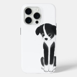Quiet Companion – Zen Ink Puppy iPhone 15 Pro Case