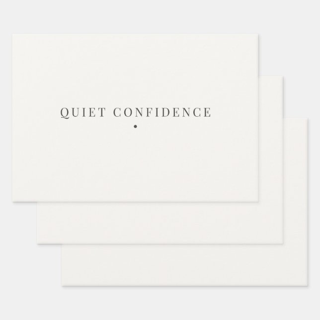 Quiet Confidence Minimalist Wrapping Paper (Set)
