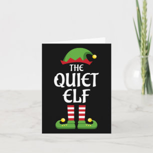 Quiet Elf Family Matching Group Christmas Card