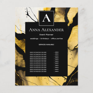 Quiet Emergence Modern Gold Abstract Design Flyer