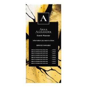 Quiet Emergence Modern Gold Abstract Design Rack Card