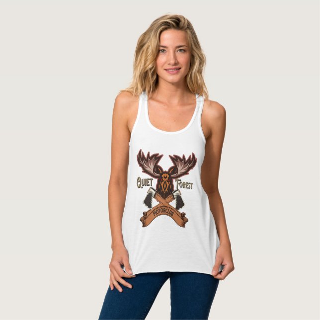 Quiet Forest Motorclub, simple and cool Singlet (Front Full)