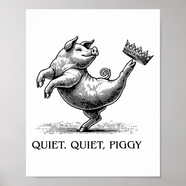 Quiet Ggy Meme Feminist Subtle Humor Protest Resis Poster (Front)