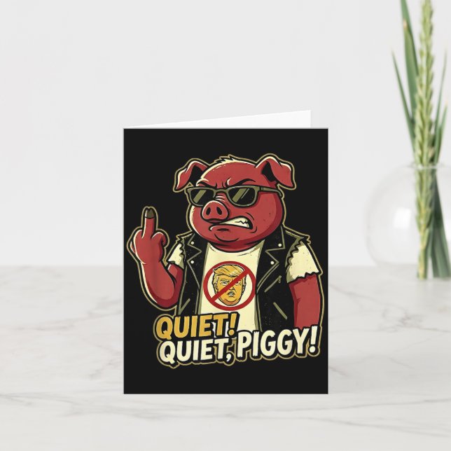 Quiet Ggy Sarcastic Litical Humor Funny Design Gif Card (Front)