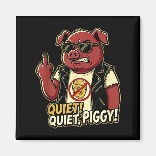 Quiet Ggy Sarcastic Litical Humor Funny Design Gif Magnet (Front)