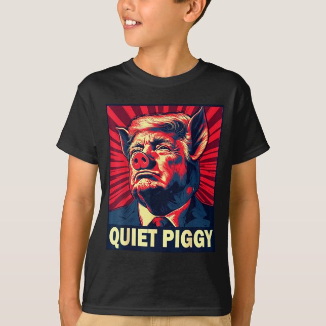 Quiet Ggy Snarky Litical G Joke Design  T-Shirt (Front)