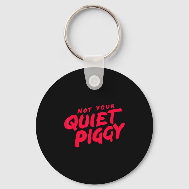 Quiet Ggy Women's Protest  Key Ring (Front)