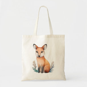 Quiet Guardian: The Serene Fox in Nature Tote Bag