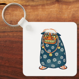 Quiet Icons – Japanese Shishi Lion Mask Key Ring