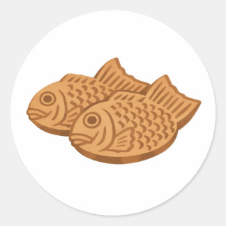 Quiet Icons – Japanese Taiyaki Classic Round Sticker