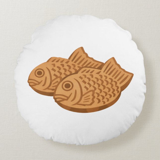 Quiet Icons – Japanese Taiyaki Round Cushion (Front)
