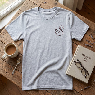 Quiet Luxury Minimalist Swan Crest T-Shirt Heath