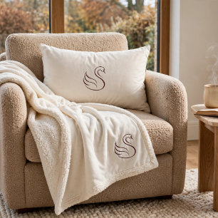 Quiet Luxury Minimalist Swan Lumbar Pillow   Aesth