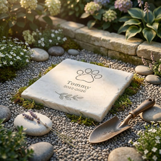 Quiet Luxury Pet Memorial Garden Stepping Stone Coaster