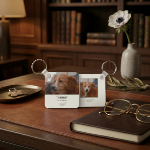Quiet Luxury Pet Memorial Photo Keychain