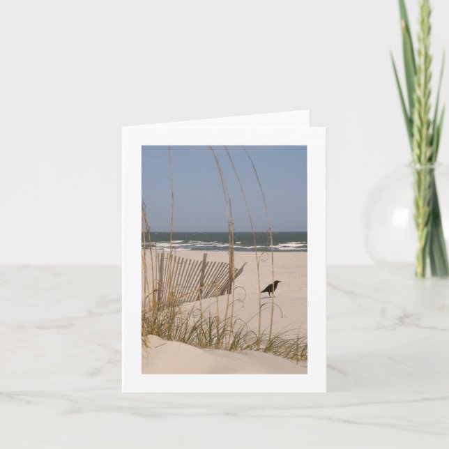 Quiet Moment on a Hilton Head Beach Card (Front)