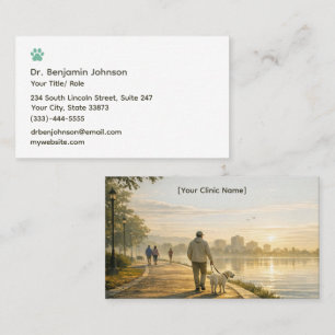 Quiet Morning Walk – Veterinary Business Card