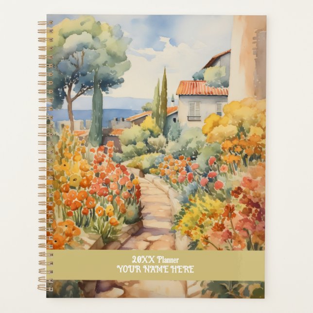 Quiet path through flower garden in village planner (Front)