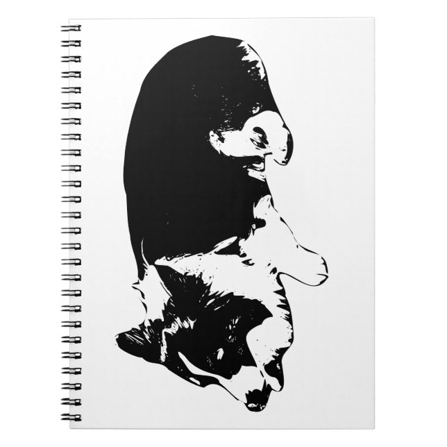 quiet paw notes, corgi notebook (Front)