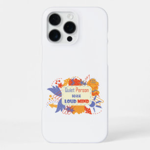 Quiet Person With Loud Mind blue yellow iPhone 16 Pro Max Case