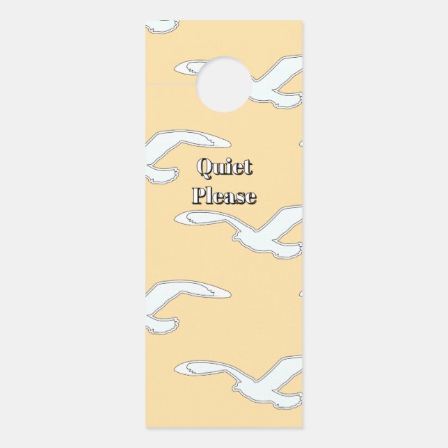 Quiet Please Bird In Flight   Door Hanger (Front)