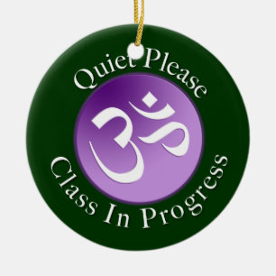 Quiet Please Door Hanger Ceramic Tree Decoration