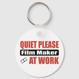 Quiet Please Film Maker At Work Key Ring