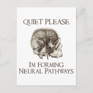 Quiet Please: I'm Forming Neural Pathways Postcard
