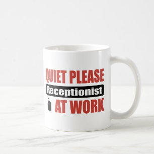Quiet Please Receptionist At Work Coffee Mug