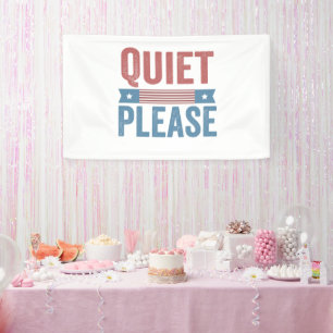 Quiet Please Trump Harris Debate President Banner