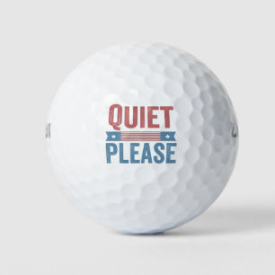 Quiet Please Trump Harris Debate President Golf Balls