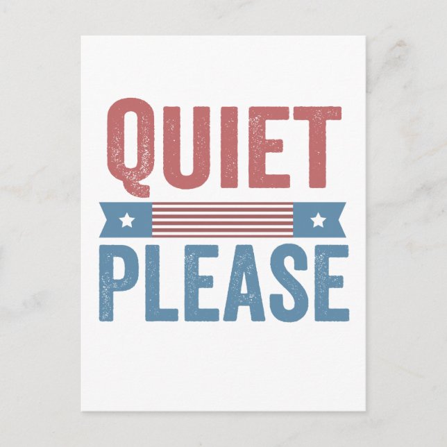 Quiet Please Trump Harris Debate President  Postcard (Front)