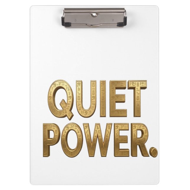 Quiet Power | Great Sphinx Egypt Design Clipboard (Front)