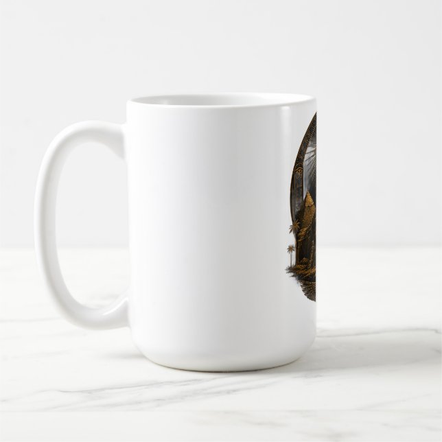 Quiet Power | Great Sphinx Egypt Design Coffee Mug (Left)