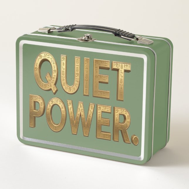 Quiet Power | Great Sphinx Egypt Design Metal Lunch Box (Front)