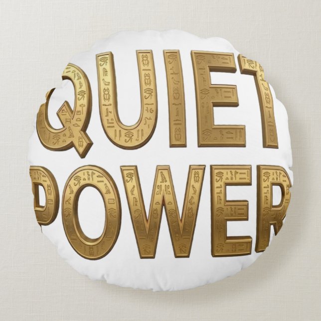 Quiet Power | Great Sphinx Egypt Design Round Cushion (Front)