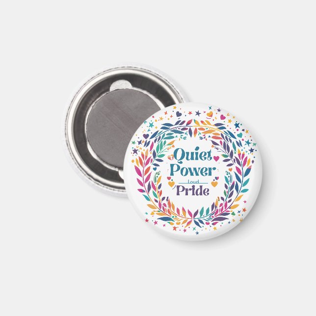 Quiet Power Loud Pride LGBTQ Camping  Magnet (Front/Back)