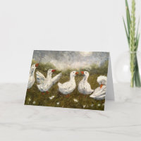 Quiet Quack: White Duck Starry Night Goose
