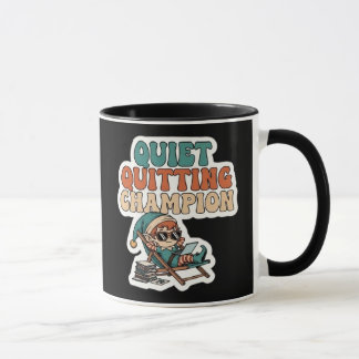 Quiet Quitting Elf Funny Office Humor Coffee Mug