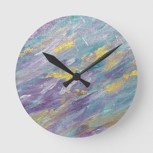 Quiet Reign Modern Art Round Clock (Front)