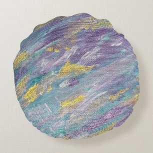 Quiet Reign Modern Art Round Cushion