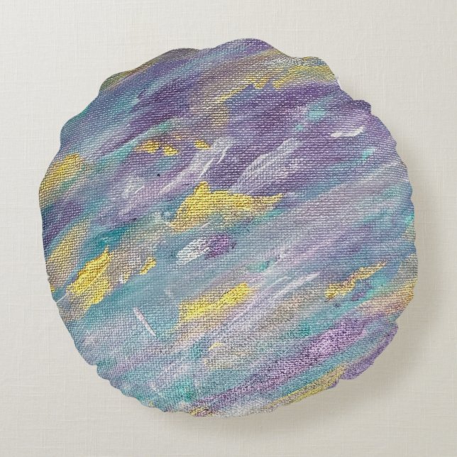 Quiet Reign Modern Art Round Cushion (Back)