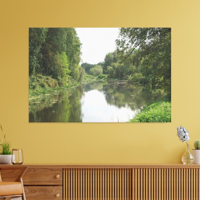Quiet River Reflection Canvas Print (Insitu(LivingRoom))